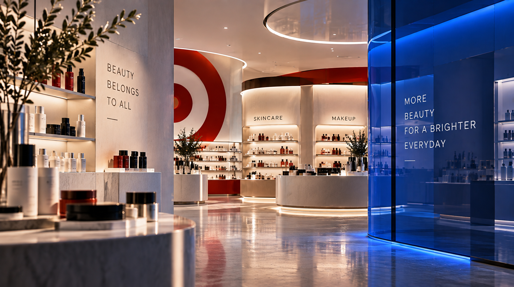 Target beauty destination retail floor